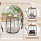 3-Piece Light Brown PE Rattan Patio Bistro Set with Pet House Table